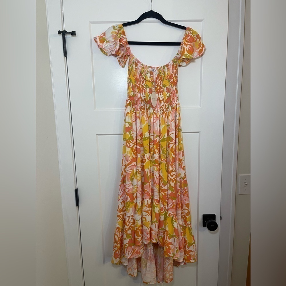 NWT Petal & Pup Feliz Off Shoulder Maxi Dress Size S